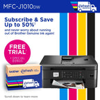 Brother - MFC-J1010DW Wireless Color All-in-One Refresh Subscription Eligible Inkjet Printer - Black
