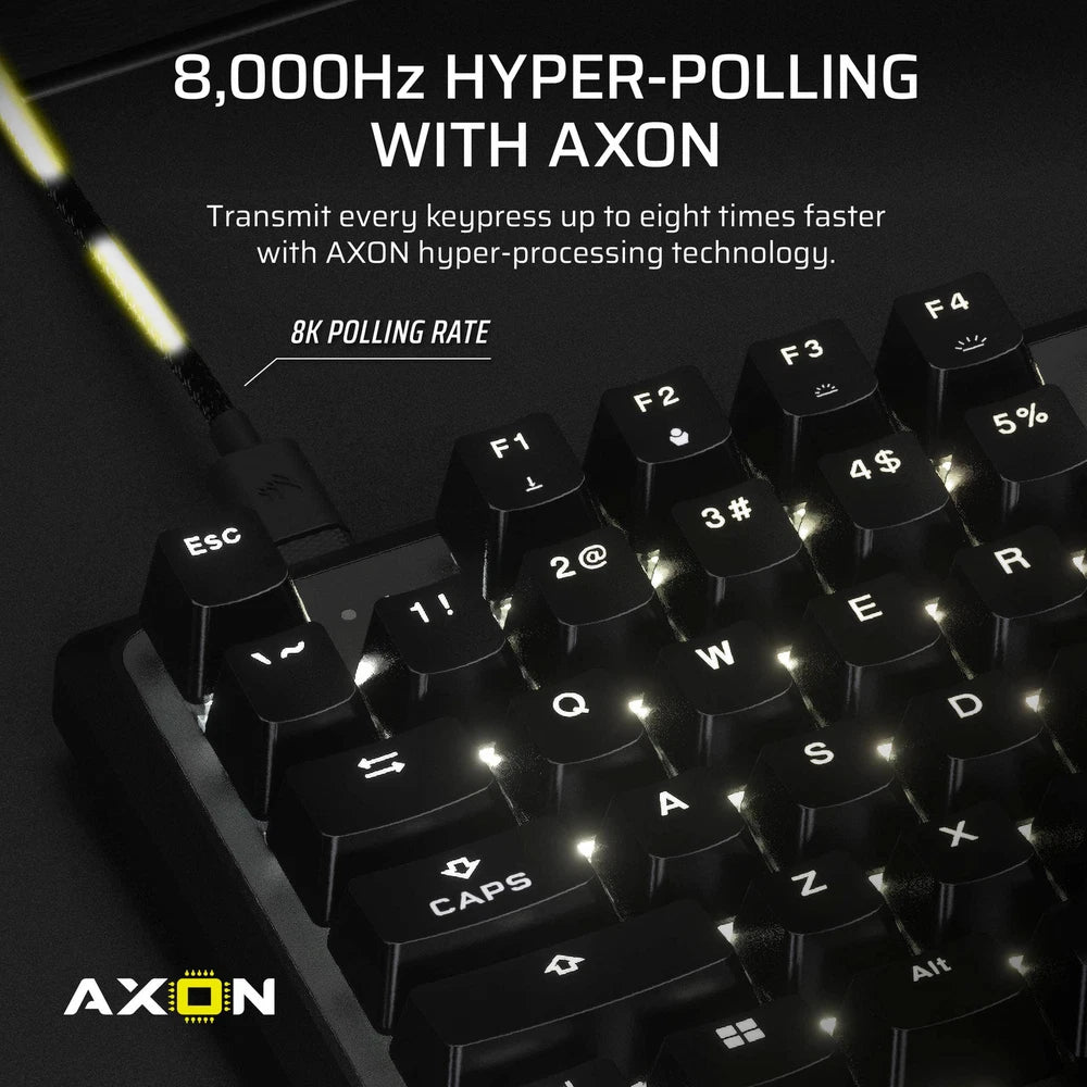 CORSAIR - K70 PRO TKL Wired Hall Effect Programmable Gaming Keyboard with Rapid Trigger - Black