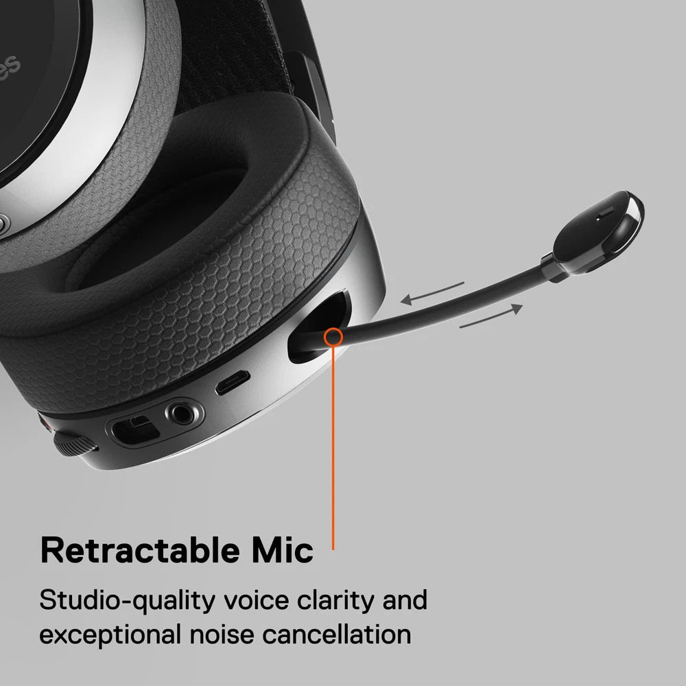 SteelSeries - Arctis Pro Wireless DTS Headphone:X v2.0 Surround Sound Gaming Headset for PS4 and PC - Black